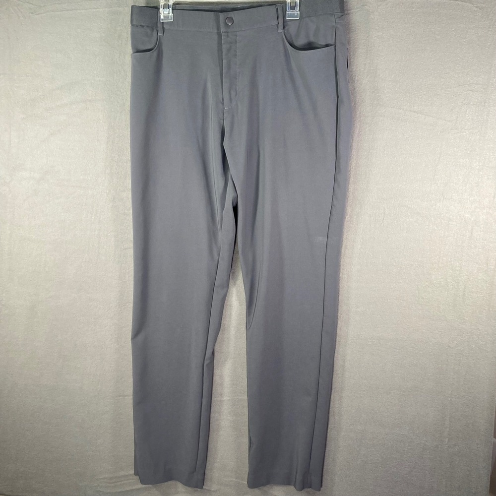 Alfani Dress Pants‎ Mens Large 34x31 Gray Stretch Flat Front Casual Office